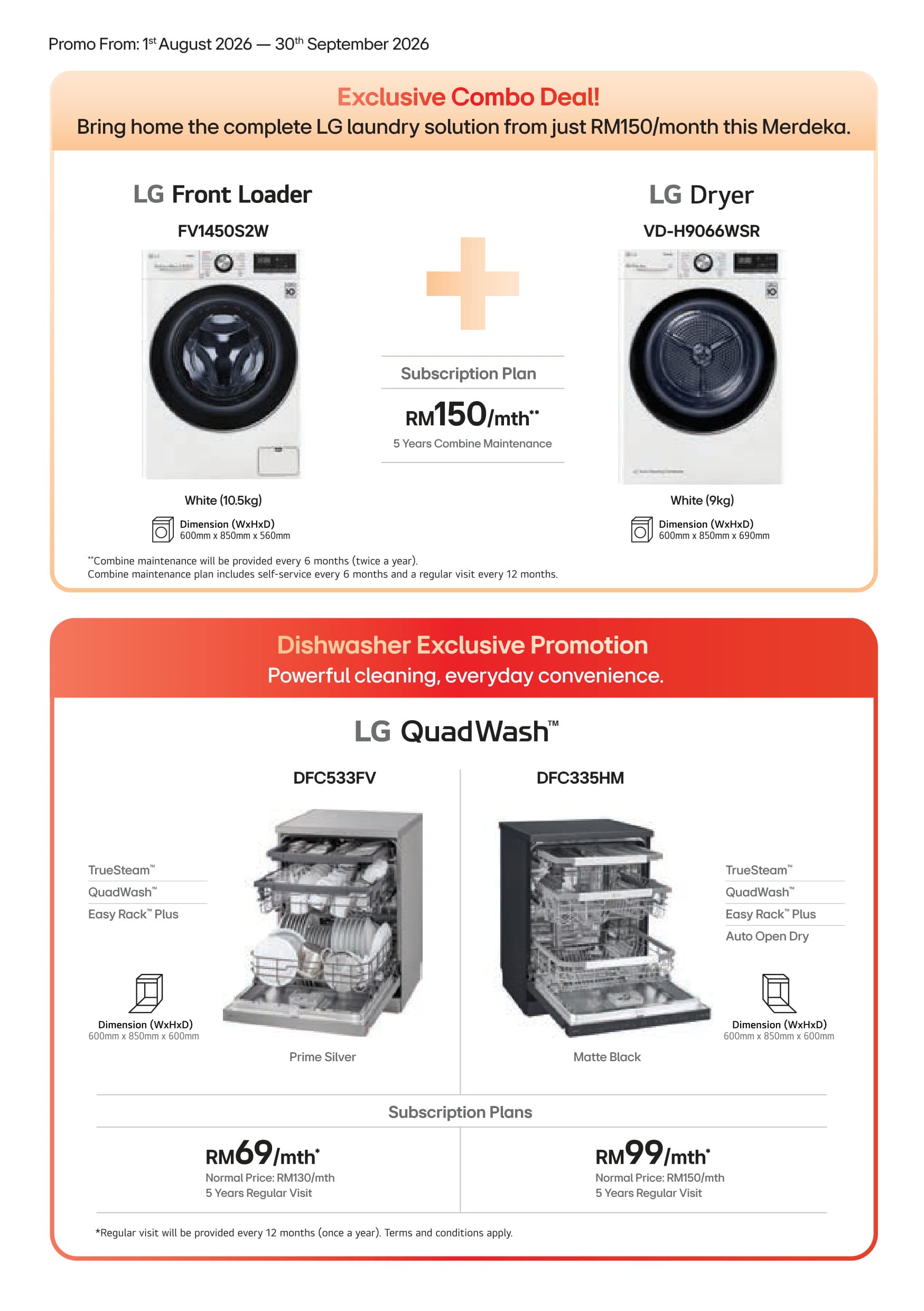 Exclusive Laundry Combo & QuadWash™ Dishwasher Deals
