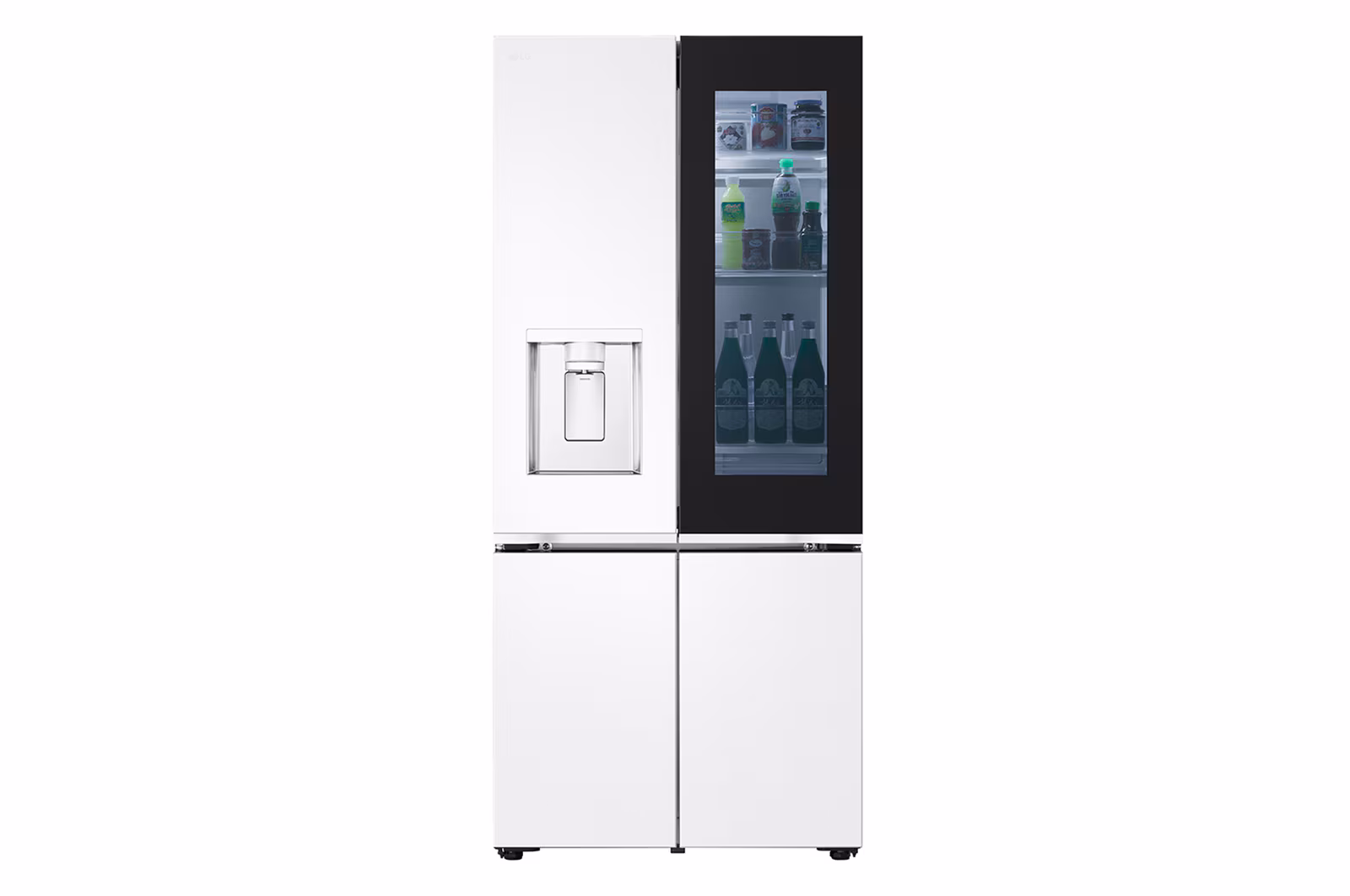 LG PuriCare™ InstaView™ Top Freezer Fridge (White Glass)